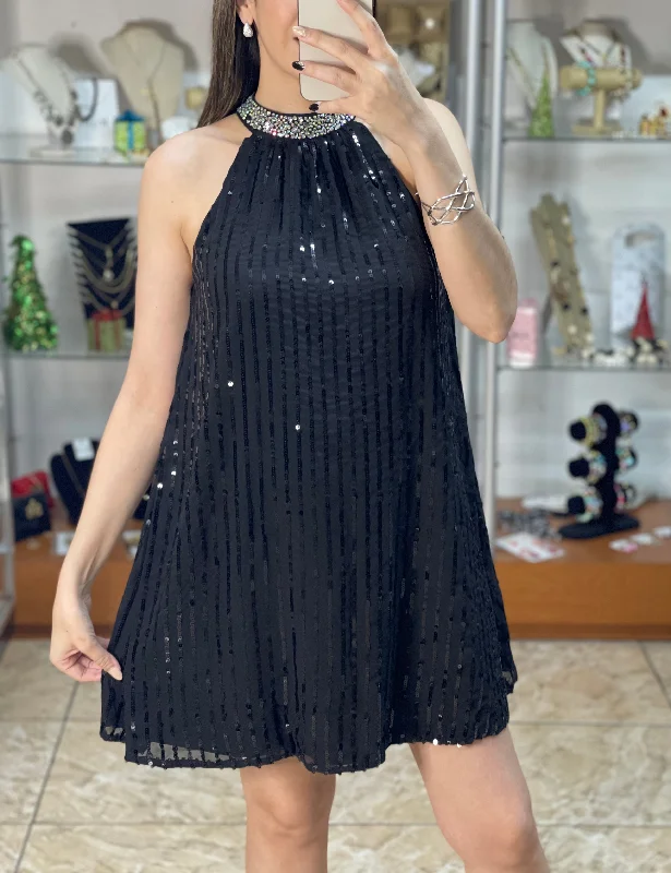 Sequins Little Black Dress