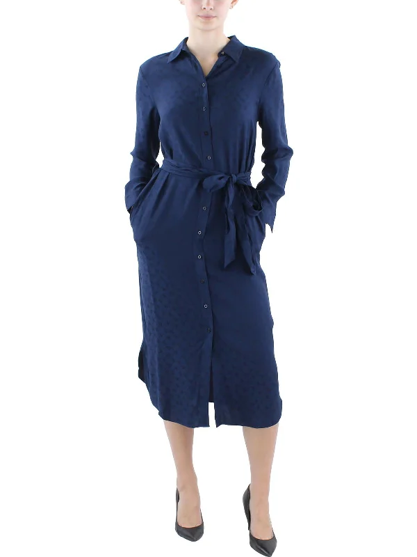 Womens Logo Jacquard Shirtdress