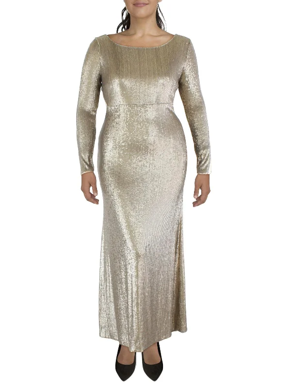 Womens Sequined Long Evening Dress